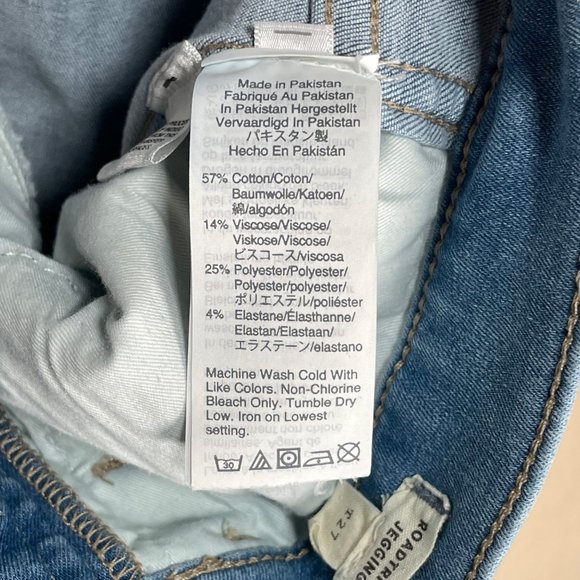 Madewell Womens Size T27 Tall Roadtripper Jeggings Berrington Wash Button Front - Picture 16 of 16